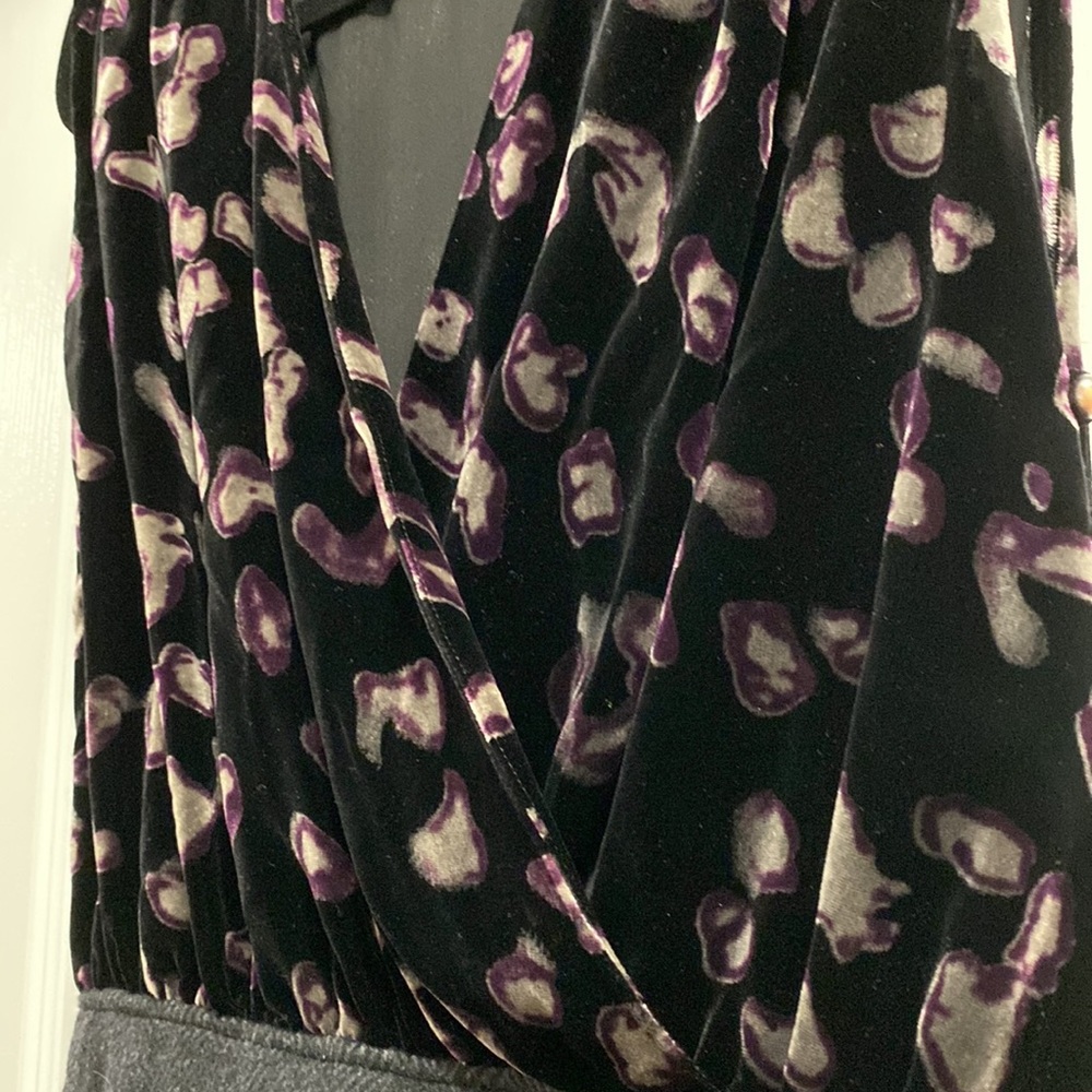 🔥🔥Rachel Roy Signature| Charcoal Velvet Herringbone Tweed Dress - sz 6 - Picture 7 of 10